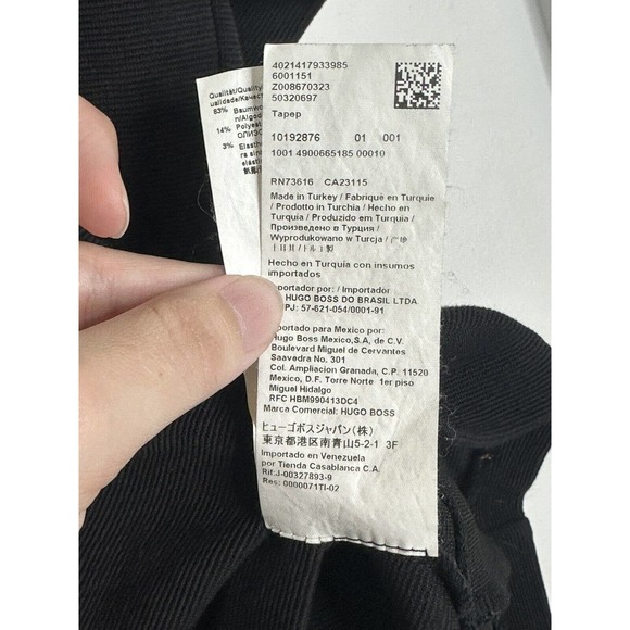 BOSS by HUGO BOSS Women Black Short Sleeve Hi Low Ruffle T Shirt Blouse Sz M - Picture 7 of 8